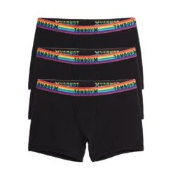 4.5" Trunks 3-Pack - TENCEL™ Modal Black Rainbow