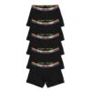4.5" Trunks 5-Pack - Cotton Black Rainbow