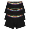 4.5" Trunks 3-Pack - Cotton Black Rainbow