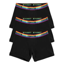 4.5" Trunks 3-Pack - Cotton Black Rainbow