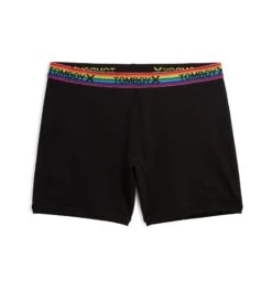 6" No Fly Boxer Briefs - Black Rainbow