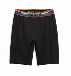Swim 9" Shorts With Pocket - Black Rainbow