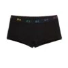 Boy Shorts - Black X= Rainbow