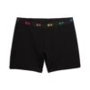 6" No Fly Boxer Briefs - Black X= Rainbow