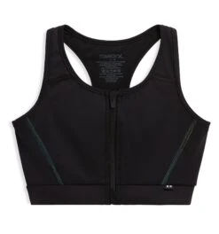 Swim Racerback Zip Top - Black Ombre