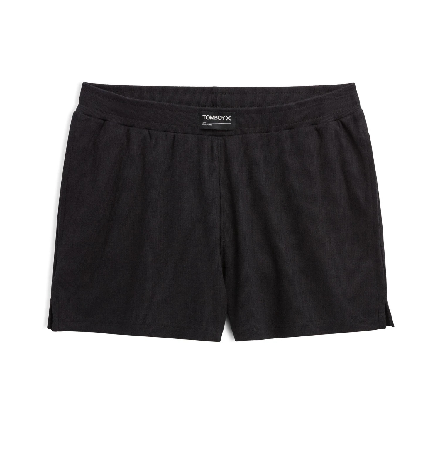 Organic Cotton Rib Boxer Shorts - Black