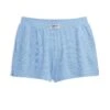 Organic Cotton Rib Boxer Shorts - Forget Me Not