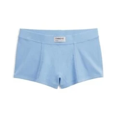 Organic Cotton Rib Boy Shorts - Forget Me Not