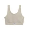 Organic Cotton Rib Essentials Soft Bra - Heather Grey