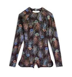 Swim 3" Shortie Long Sleeve Unisuit - Don't Be Jelly