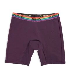 First Line Leakproof 9" Boxer Briefs LC - Plum Rainbow
