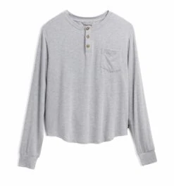 Everywhere Henley - TENCELâ„¢ Modal Heather Grey