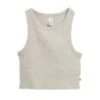 Organic Cotton Rib Shelf Bra Tank - Heather Grey