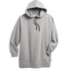 Eco Fleece Longline Hoodie LC - Heather Grey