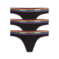 Thong 3-Pack - TENCEL™ Modal Black Rainbow