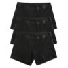 4.5" Trunks 3-Pack - Cotton X= Black